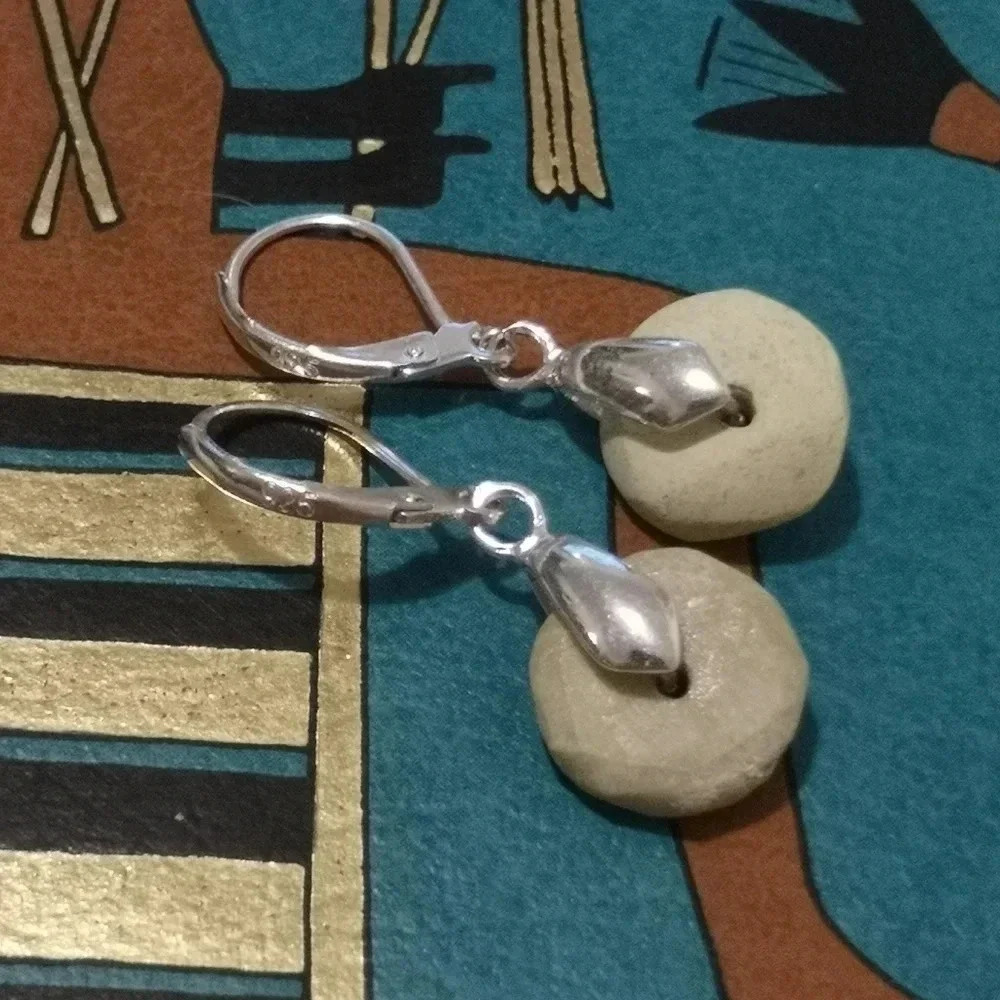 Light  green sterling earrings